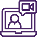 video camera with person silhouette
